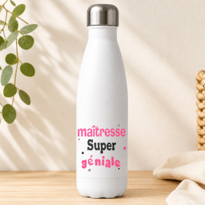 Bouteille Maîtresse - Idée cadeau fin d'année scolaire CP CM1 CM2
