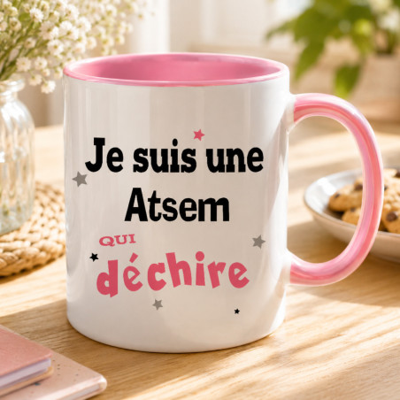       Mug Atsem qui déchire - Cadeau humour atsem
    