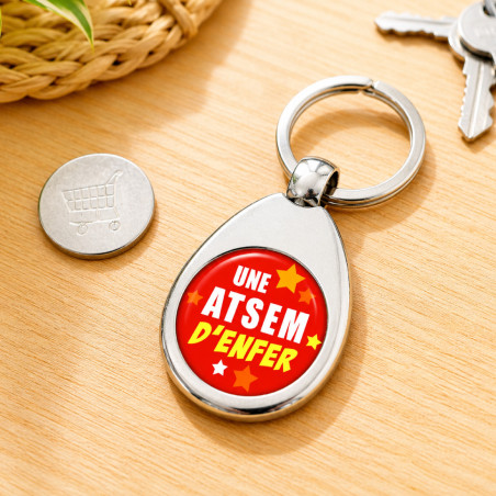       Porte clés jeton de caddie Atsem
    