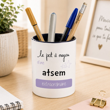       Pot à crayon Atsem - Cadeau de fin d'année scolaire
    