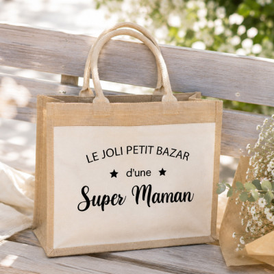 Sac "Le joli bazar d'une super maman"