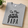 T-shirt Ce mec est un Super Papa - Gris chiné