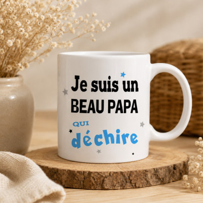 Mug Beau-Papa qui déchire - cadeau anniversaire beau-papa