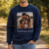 Sweat-shirt personnalisé - Couleur : Bleu marine