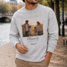 Sweat-shirt personnalisé - Couleur : Gris chiné