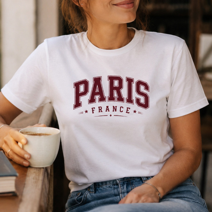       T-shirt Paris France femme - Style vintage urbain
    