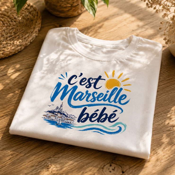 T-shirt c'est Marseille bébé