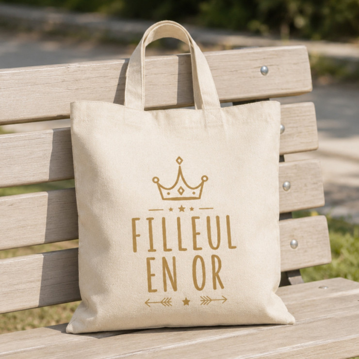 Tote bag Filleul en Or