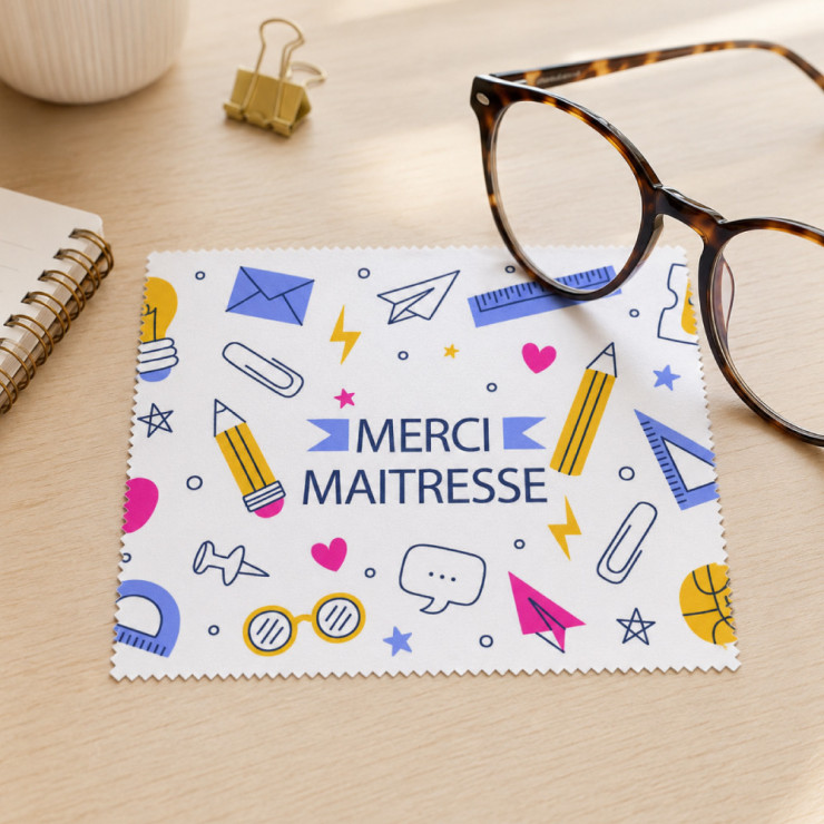 Lingette microfibre Merci maitresse