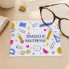 Lingette microfibre Merci maitresse - Cadeaux Maîtresse