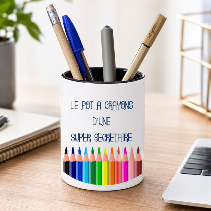 Pot à crayons d'une super secrétaire