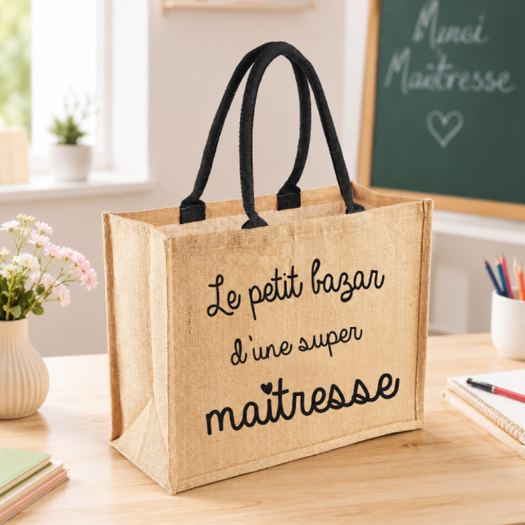       Cabas "Le petit bazar d'une super maitresse"
    