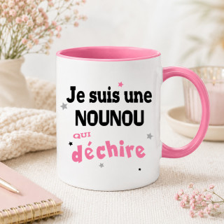 Mug Nounou qui déchire - Cadeau rigolo nounou