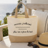 Sac de plage XXL 29L "Vacances j'oublie tout" | Em Création - Sac XL