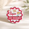 Badge Aide Soignante - Lot de 2 - Idées cadeaux originale - Badges à épingle