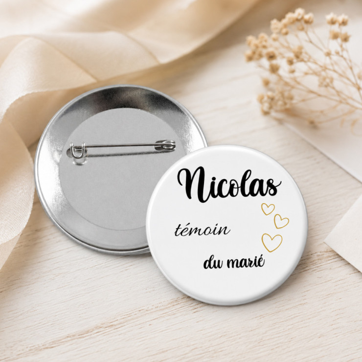       Badge témoin du marié
    