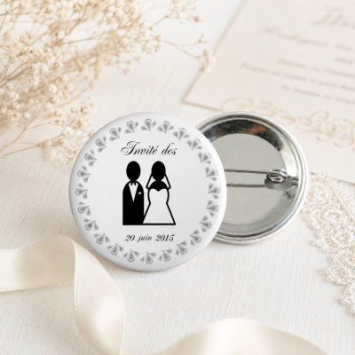 Badge Invité des mariées - Personnalisable pour mariage