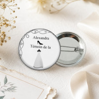 Badge "Témoin de la mariée"