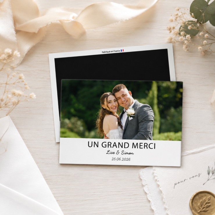 Magnet « élégant » remerciement mariage