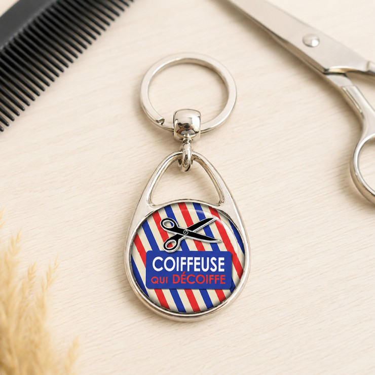 Porte clés "Coiffeuse qui décoiffe" France