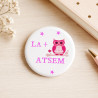 Miroir chouette atsem - Grand format de poche 9cm - Miroir de poche