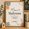 Affiche maitresse avec prénom de l'enfant - Affiches