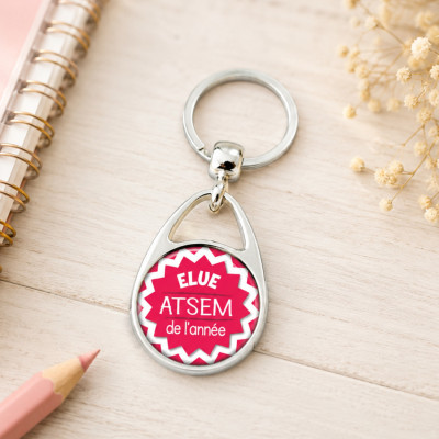 Porte-clés Elue atsem de l'année - Offrez lui un beau cadeau