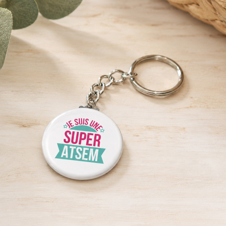       Porte clé "Je suis une super atsem"
    