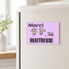 Magnet rectangle Maîtresse - Cadeau fin d'année scolaire - Magnet Femme