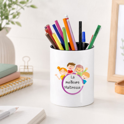 Pot à crayons meilleure maîtresse - Idée cadeau pas cher