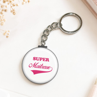 Porte clés pour une "Super maîtresse" à offrir pour dire merci