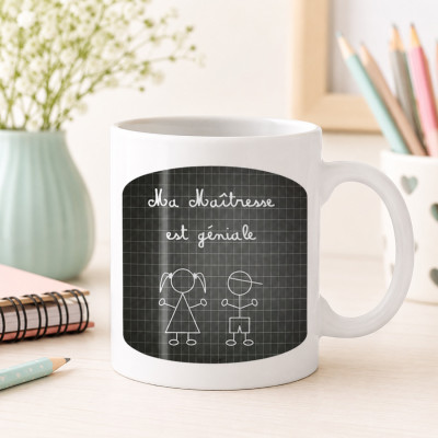 Mug Maîtresse géniale - Cadeau des enfants