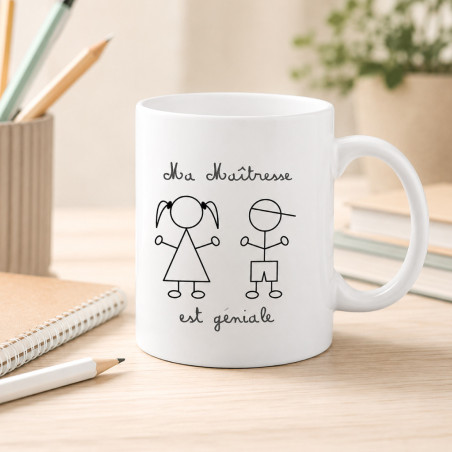       Mug Maîtresse d'école - Cadeau remerciement enseignante
    
