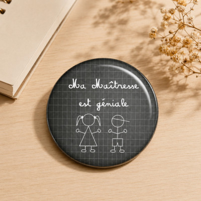 Magnet Maitresse - Cadeau fin d'année scolaire - angora
