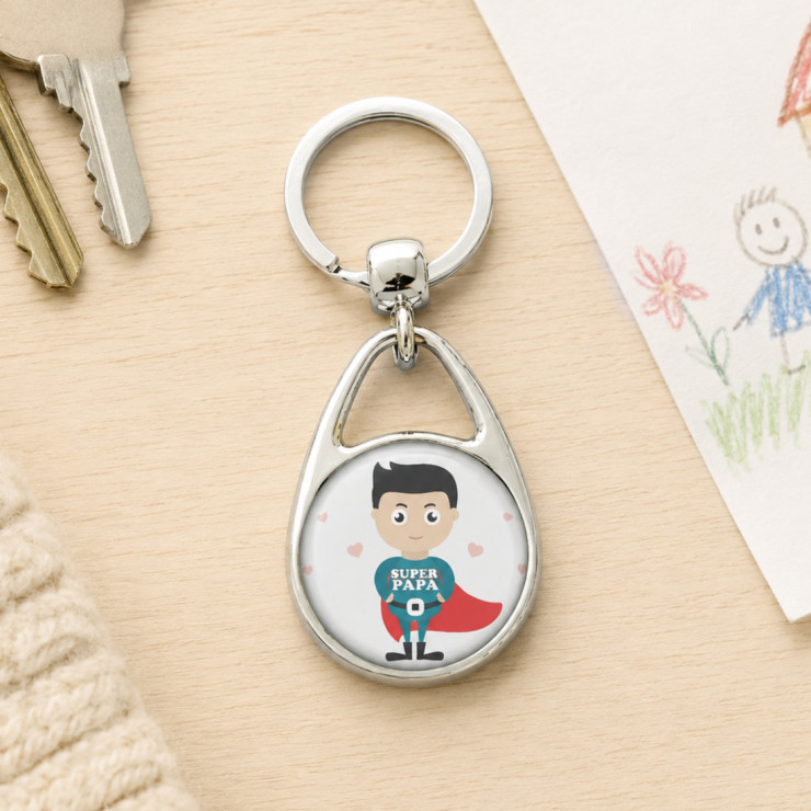 Porte clés "Super héro PAPA"