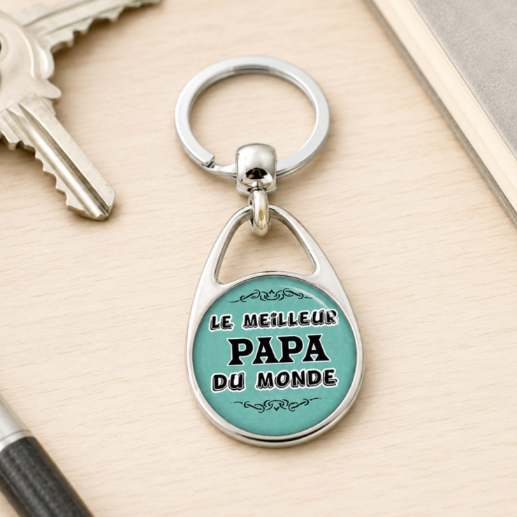Beau porte clés "Le meilleur PAPA du monde"