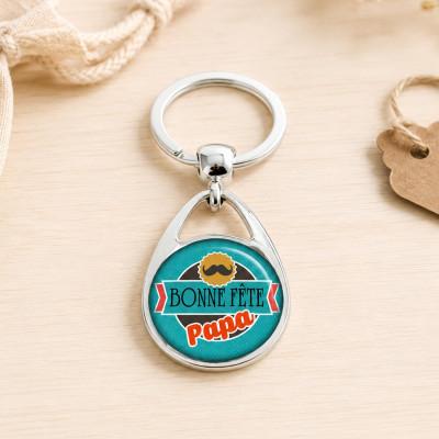 Un cadeau spécial, ce Porte clé "Bonne fête PAPA" est super