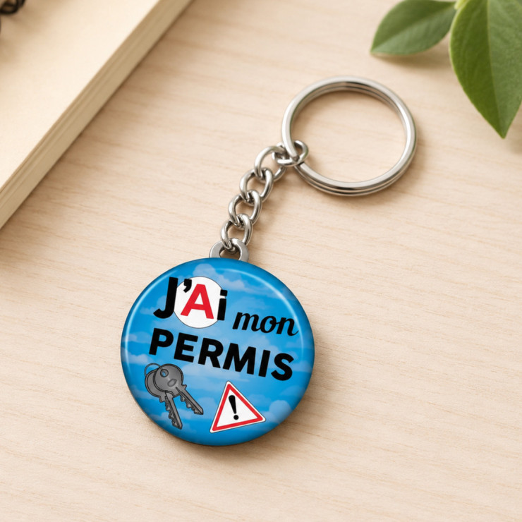       Porte clés bleu "J'ai mon permis"
    