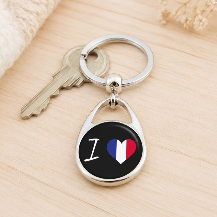 Porte clés ' J'aime la france '