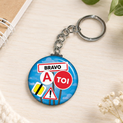 Porte clé Permis de conduire "Bravo à toi" disponible sous 24h