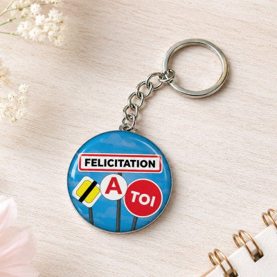 Porte clés Permis de conduire "Félicitation à  toi"