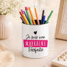 Pot à crayons Marraine - Idée cadeau - Angora - Pot à crayons