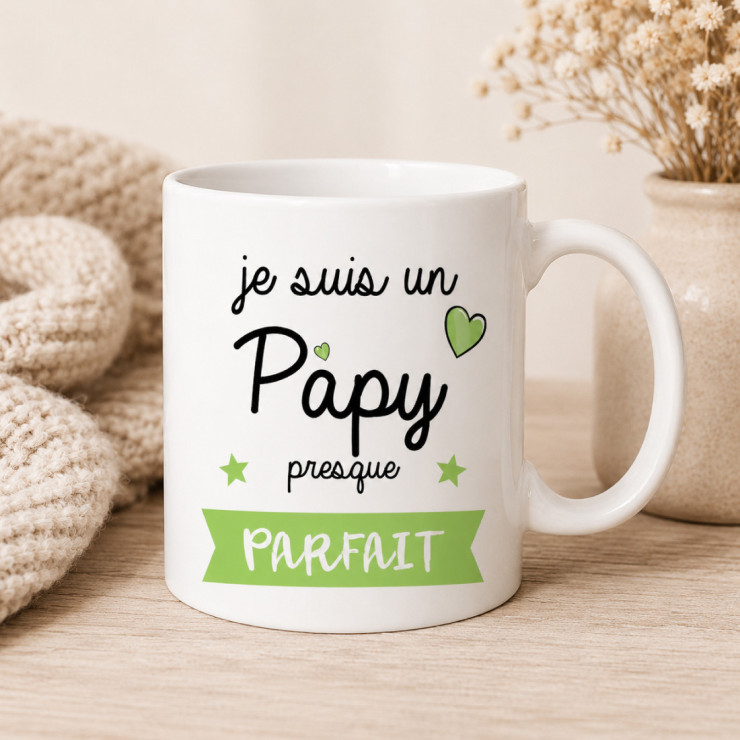                     Mug Papy - cadeau tendre anniversaire grand-père
                  