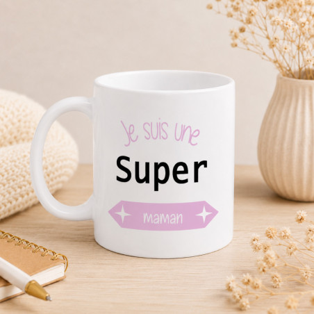       Mug Super Maman - Cadeau anniversaire maman
    
