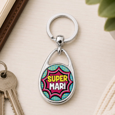 Porte clés "Super mari" comics, idée cadeau originale et pratique