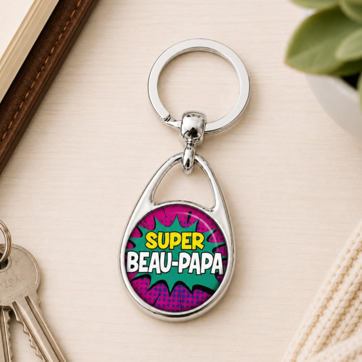                     Porte clés beau papa
                  