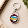 Porte clés "Super beau père" comics - Idée cadeau pratique - Porte-clés homme