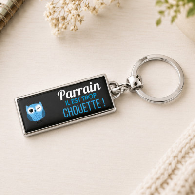 Porte clef Parrain - Idée cadeau baptème - Livraison Rapide!