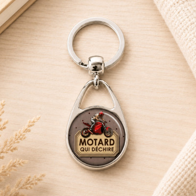Porte clés motard - Idée cadeau