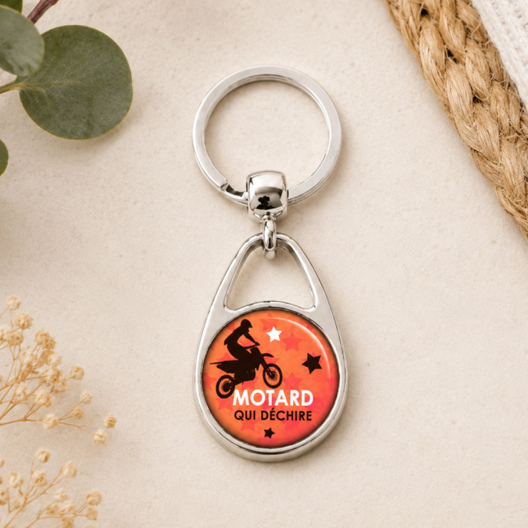       Porte clés "Motard qui déchire" orange
    